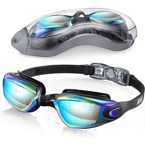 🔥Aegend Swim Goggles, Swimming Goggles No Leaking Full Protection Adults BNWT🔥